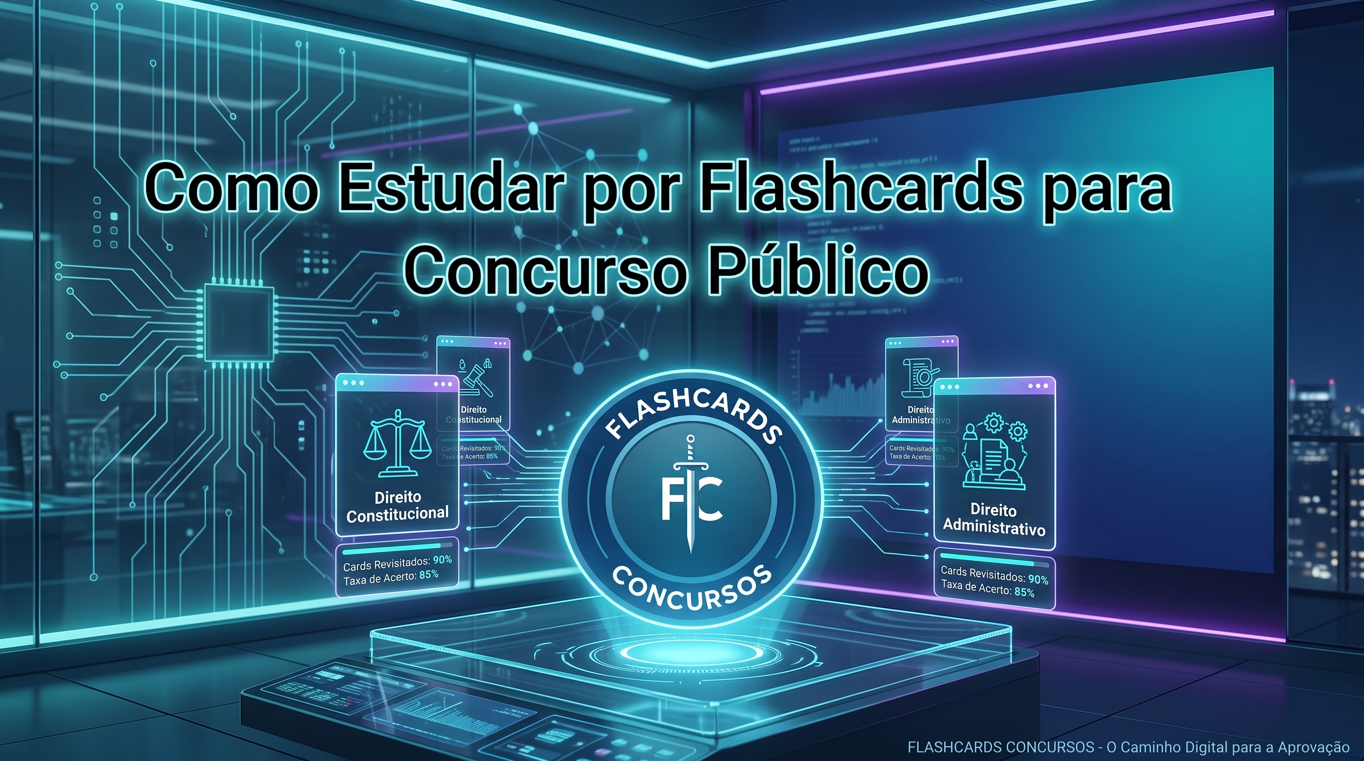 como estudar por flashcards para concurso público